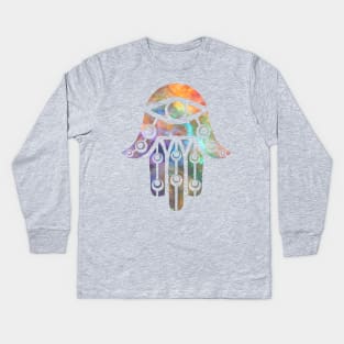 Galactic Hamsa 2 Kids Long Sleeve T-Shirt